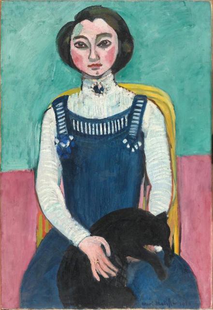 Marguerite au chat noir de henri matisse 1910