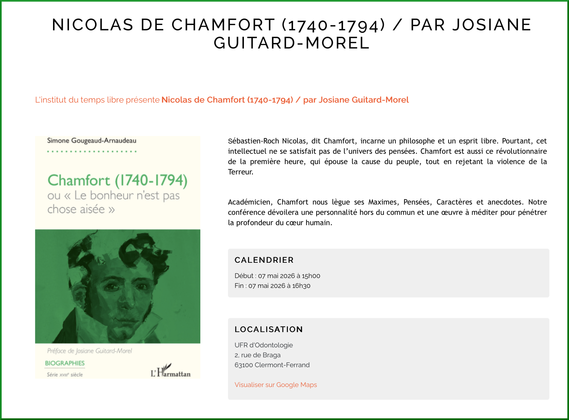 Nicolas de chamfort 1740 1794 institut du temps libre